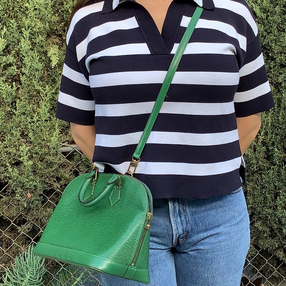Spring color Louis Vuitton green epi alma